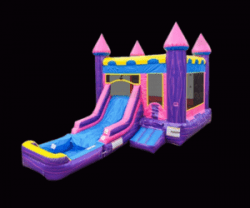 Purple/Pink Marble Combo Bounce House with Slide